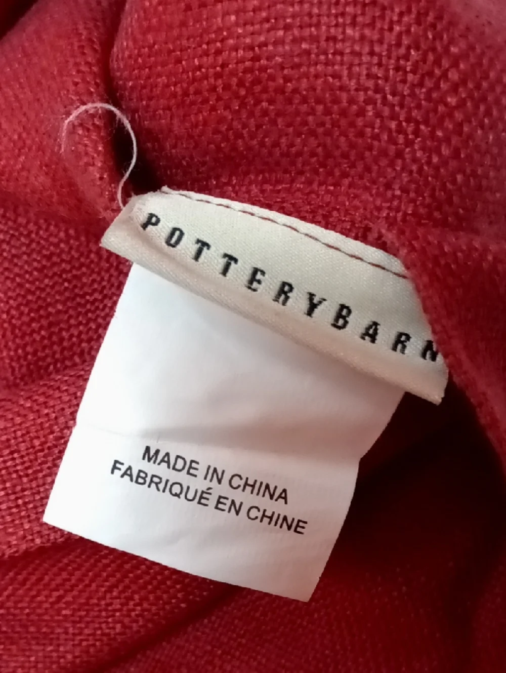 Pottery Barn Pure Linen One Button Throw Pillow